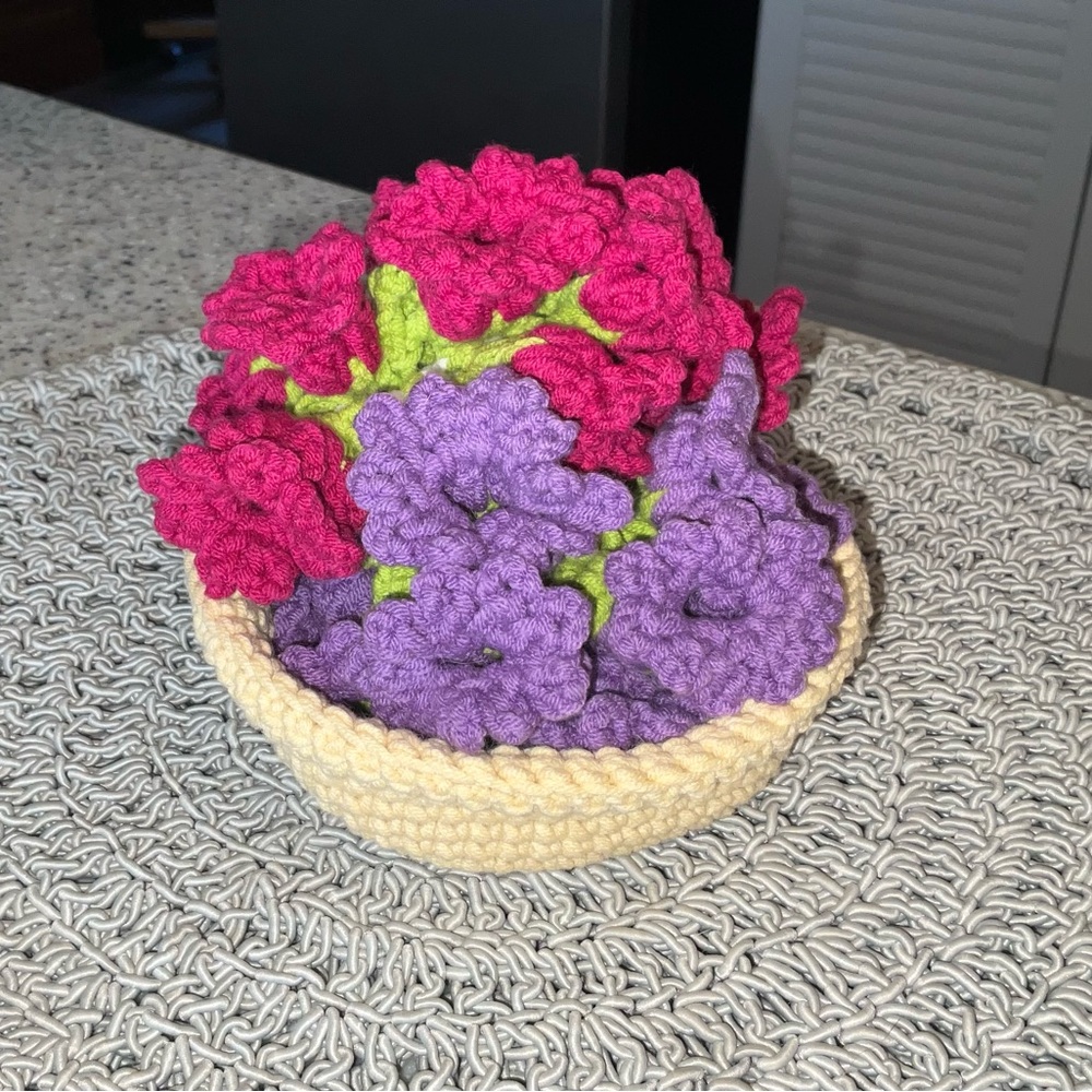 Handmade Crochet Coaster set Tulip Flower Bell with basket Round Cup… - Picture 9 of 9